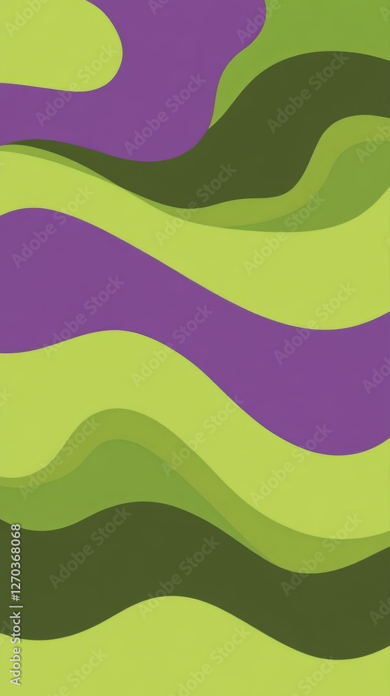 Abstract wavy pattern in green and purple tones Abstract wavy pattern in green and purple tones