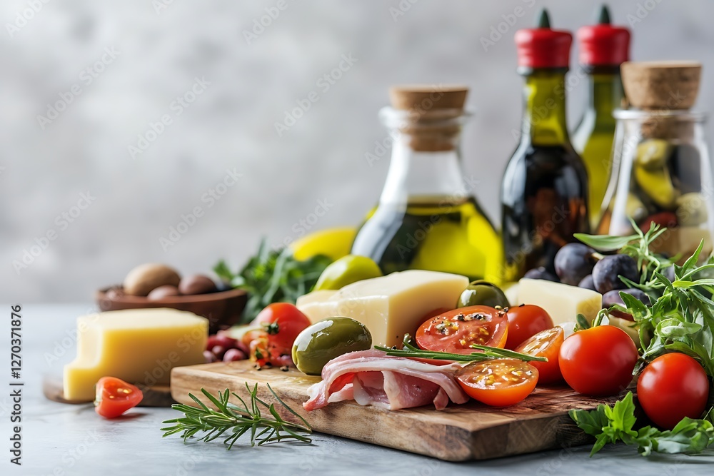 Mediterranean Appetizer Platter with Fresh Ingredients Mediterranean Appetizer Platter with Fresh Ingredients