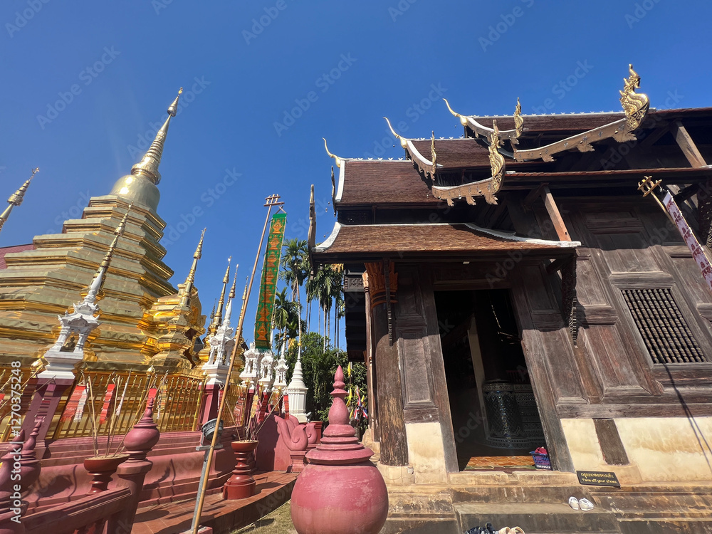 Wat Phan Tao Buddhist temple in Chiang Mai,