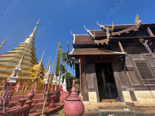 Obraz na płótnie Wat Phan Tao Buddhist temple in Chiang Mai, w salonie