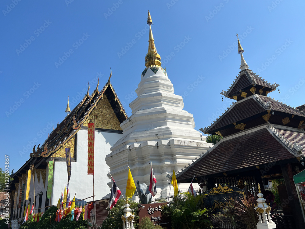 Wat Duang Dee Buddhist temple in Chiang Mai