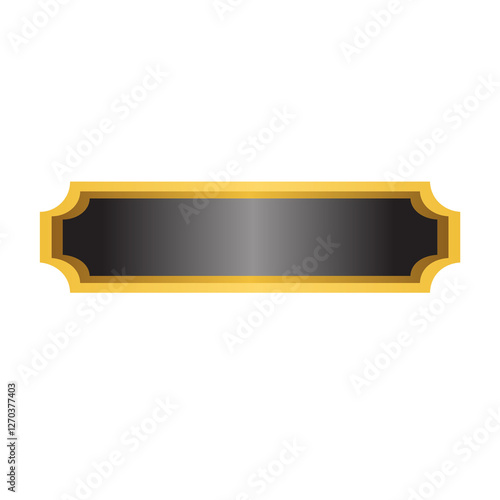 Banner Gold Text Frame Border