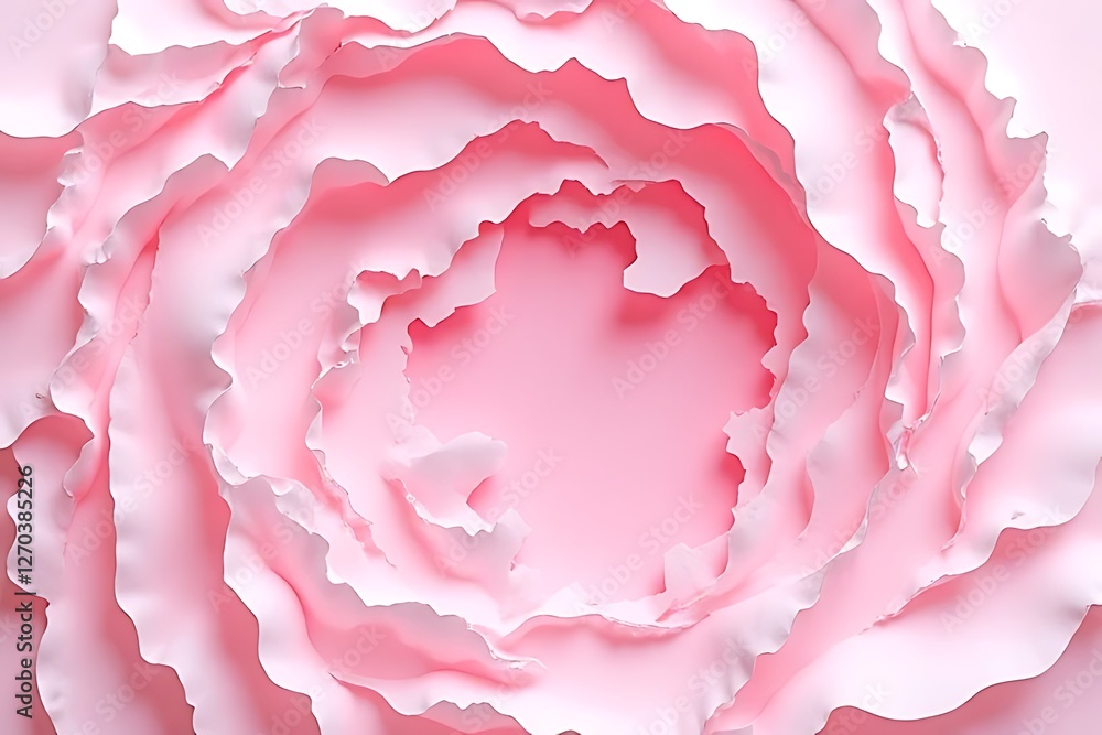 Pink layered petals softly unfold, creating a delicate circular, dreamy and gentle image. Pink layered petals softly unfold, creating a delicate circular, dreamy and gentle image.