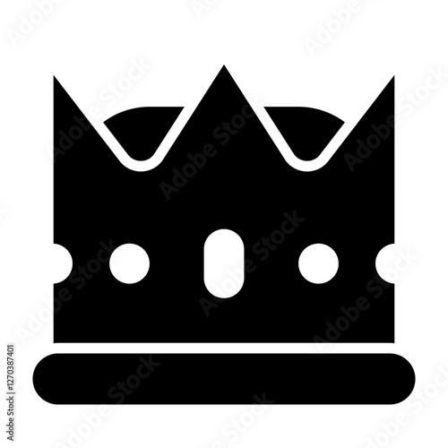 Cross Top King's Crown glyph icon Cross symbol atop traditional crown