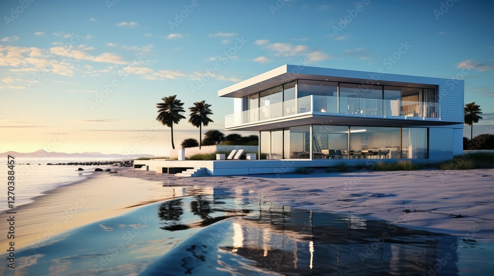Fototapeta premium bay house by water