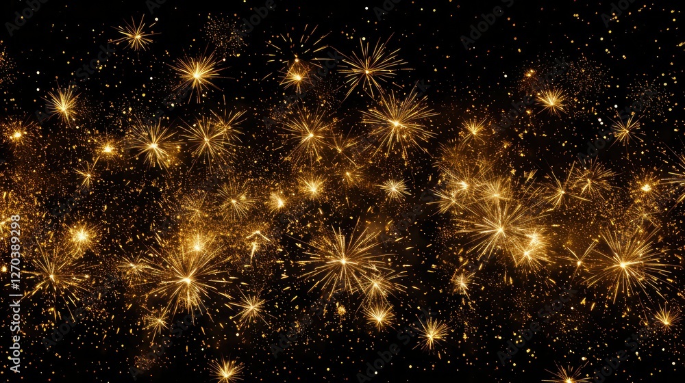 Fototapeta premium night golden sparkle