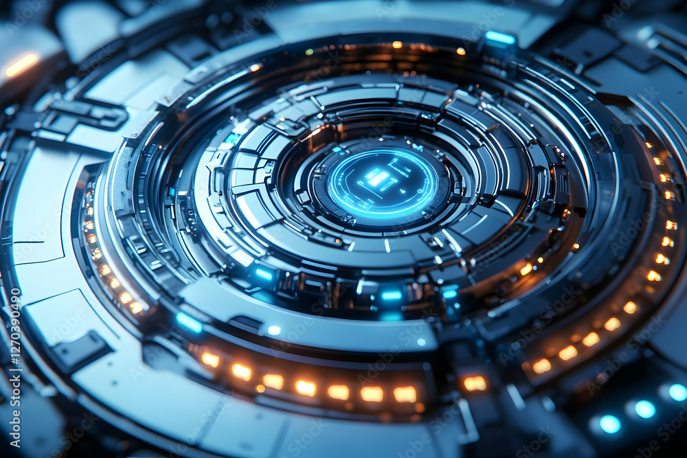Futuristic Tech: Rotating Circuits Showcase Futuristic Tech: Rotating Circuits Showcase