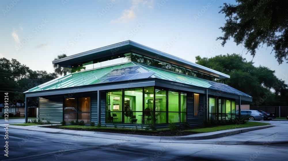 Naklejka premium building metal roofing house