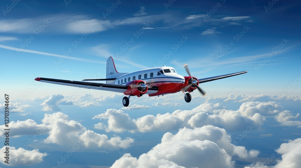Fototapeta premium flight blue sky plane