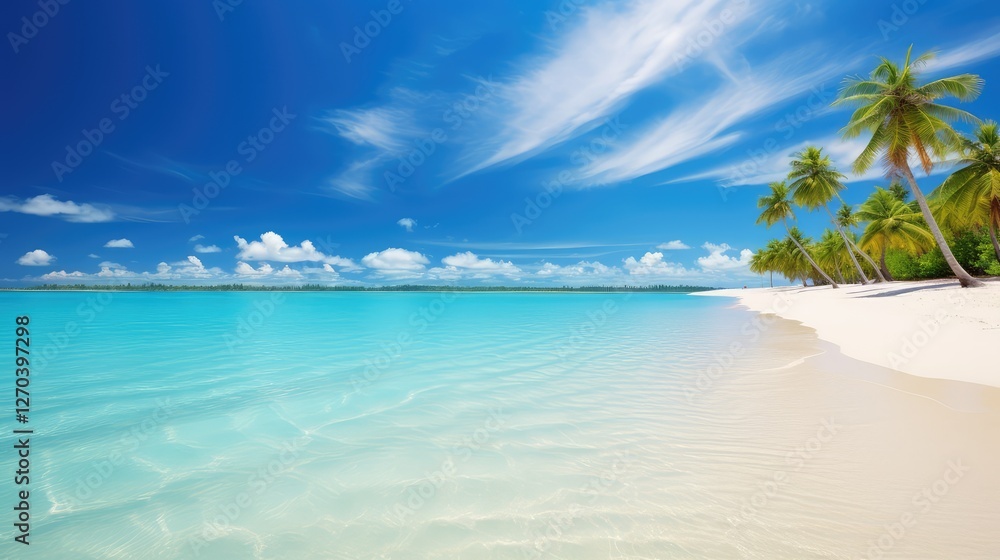 Fototapeta premium ocean holiday background blue