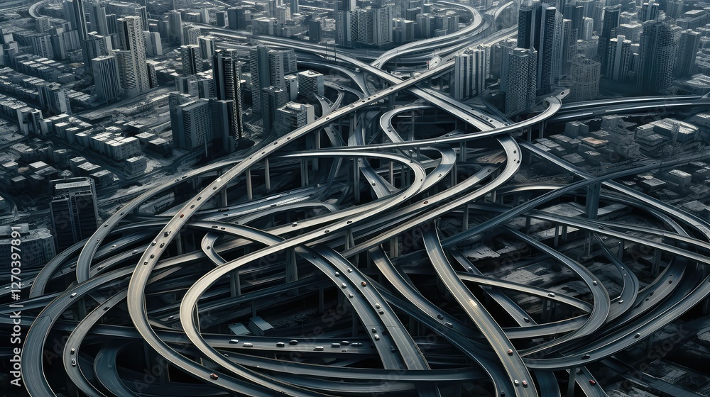 cityscape multiple roads cityscape multiple roads
