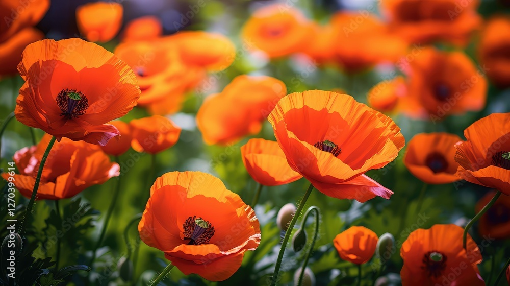 Obraz premium contrast spring flowers border