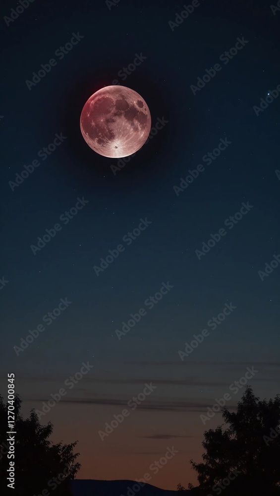 view of a total lunar eclipse seen from below at night view of a total lunar eclipse seen from below at night