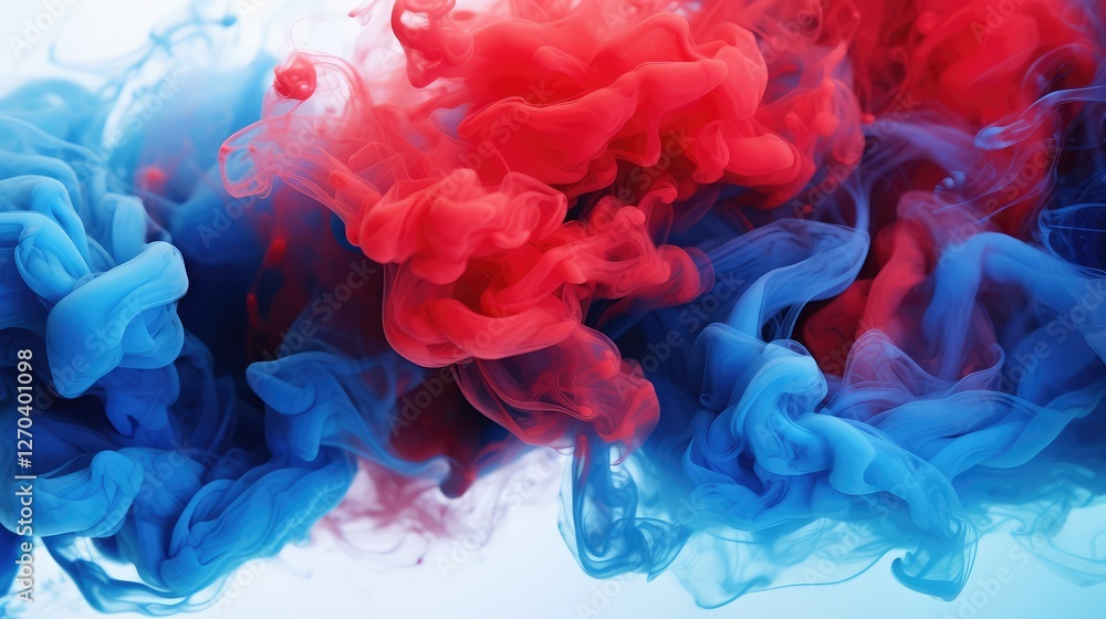 Fototapeta premium sky red and blue smoke