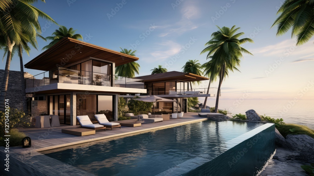 Fototapeta premium ocean house panorama