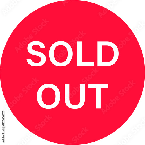 Sold out icon for graphic design, logo, web site, social media, mobile app, ui illustration photo