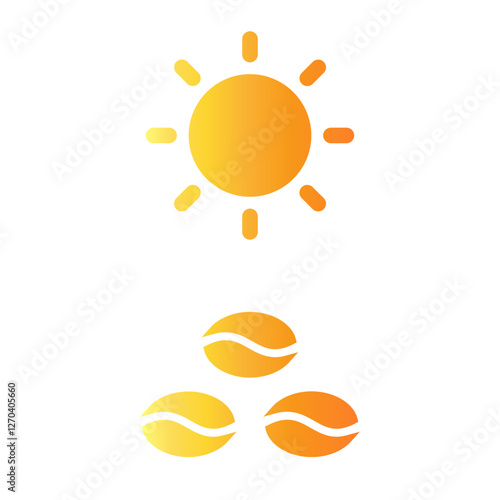 coffee drying Gradient icon