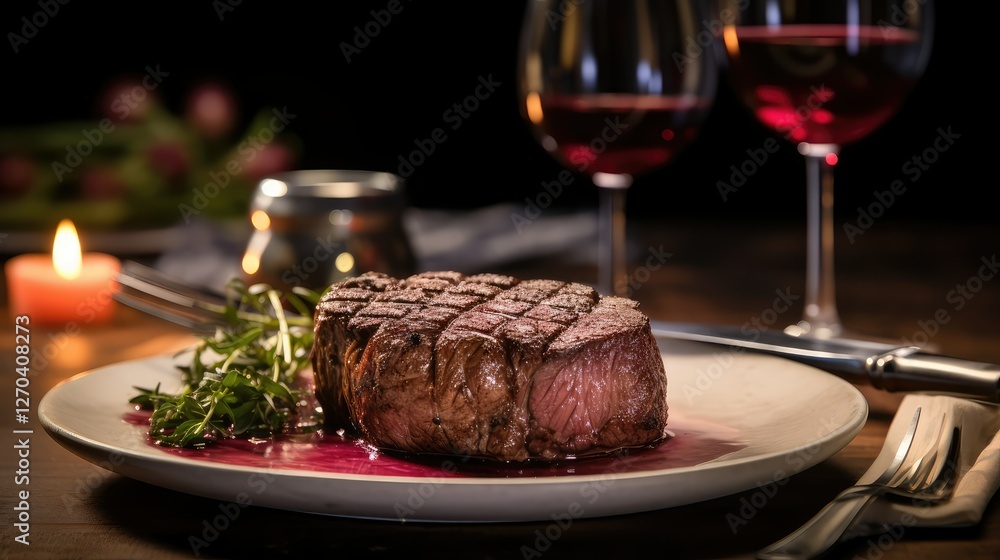 juicy filet mignon and wine juicy filet mignon and wine