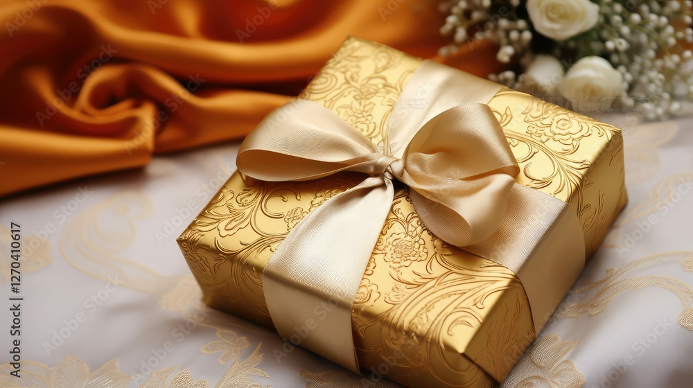 ribbon gold presents ribbon gold presents