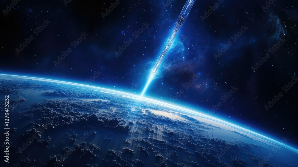 Fototapeta premium expanse blue outer space