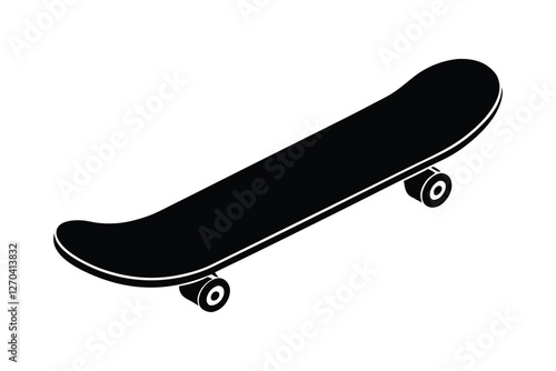 Silhouette design of a skateboard vector illustration2.eps