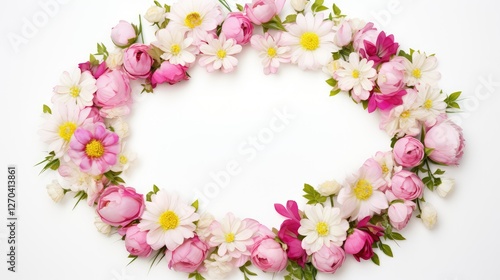 green spring floral frame