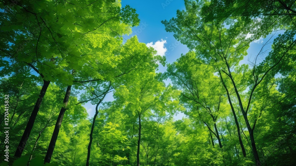 Fototapeta premium forest green and blue