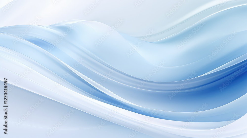 Fototapeta premium waves white and blue abstract background