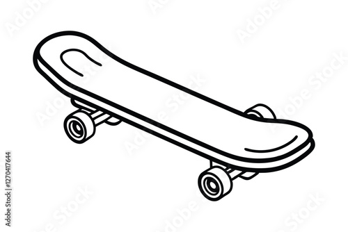 Line art of a skateboard vector illustration1.eps