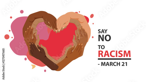 Say No to Racism Heart Hands