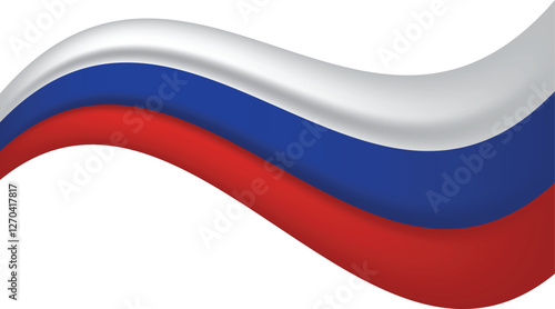 Russia wavy flag, waving flag vector illustration