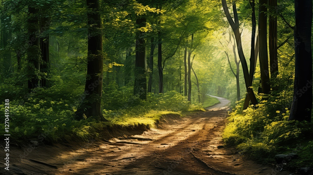 Obraz premium sunlight green yellow