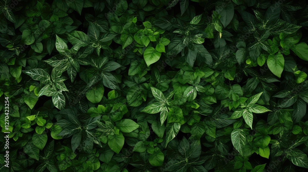 Obraz premium leaves green carbon texture