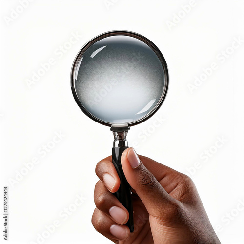 Hand Holding Magnifying Glass