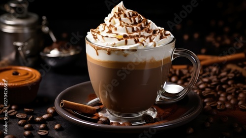 cappuccino types of coffee photo