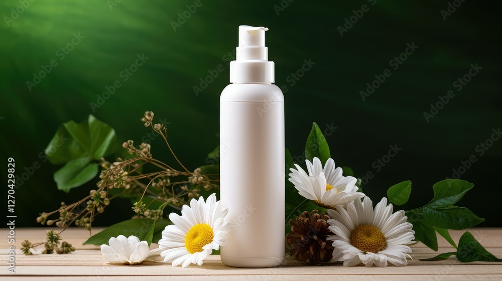 leaves white cosmetic bottle leaves white cosmetic bottle