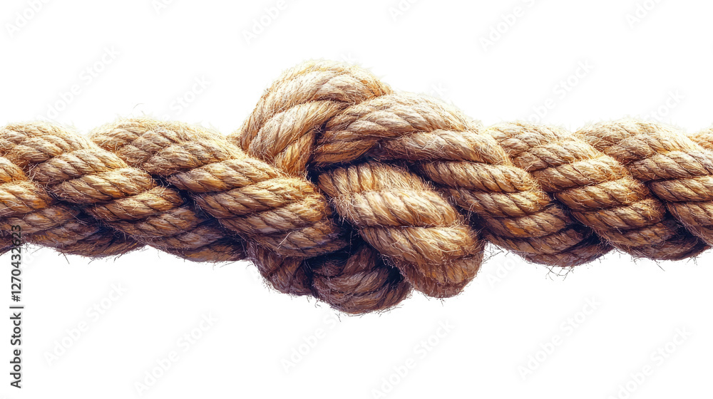 Knot of Unity: A close-up shot of a tightly knotted rope, symbolizing strength, connection, and resilience, highlighting the texture and intricate details. Knot of Unity: A close-up shot of a tightly knotted rope, symbolizing strength, connection, and resilience, highlighting the texture and intricate details.