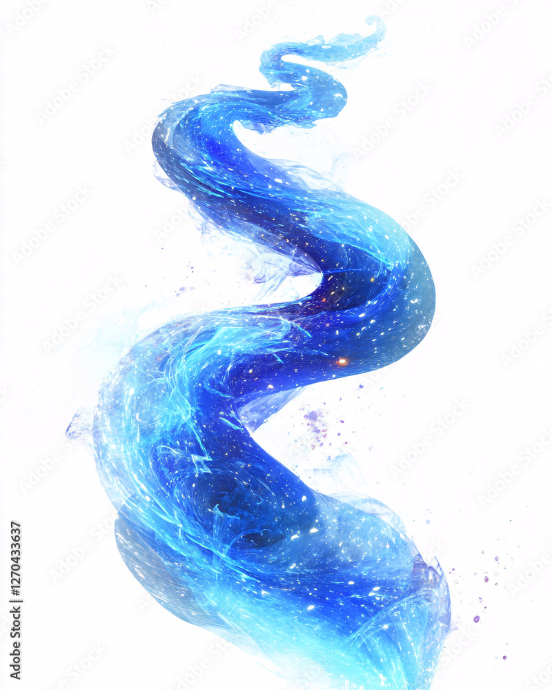 abstract blue galaxy swirl on white background abstract blue galaxy swirl on white background