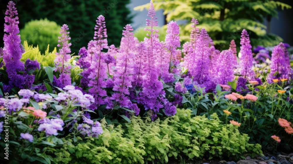 Obraz premium display purple flower border