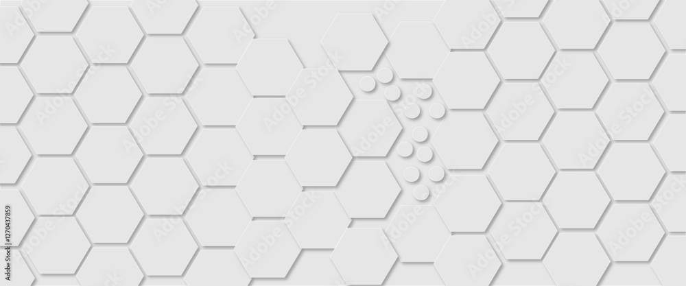 Naklejka premium Abstract seamless hexagon pattern background. Abstract hexagon technology design background. Vector Illustration. 