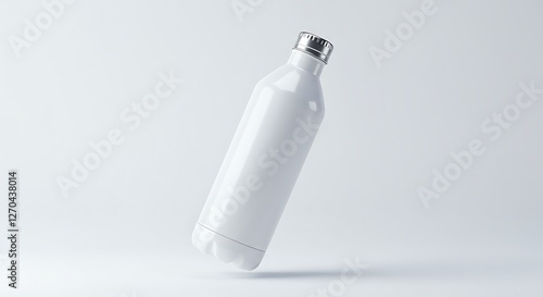 Wallpaper Mural Sleek White Water Bottle: Minimalist Product Photography Torontodigital.ca