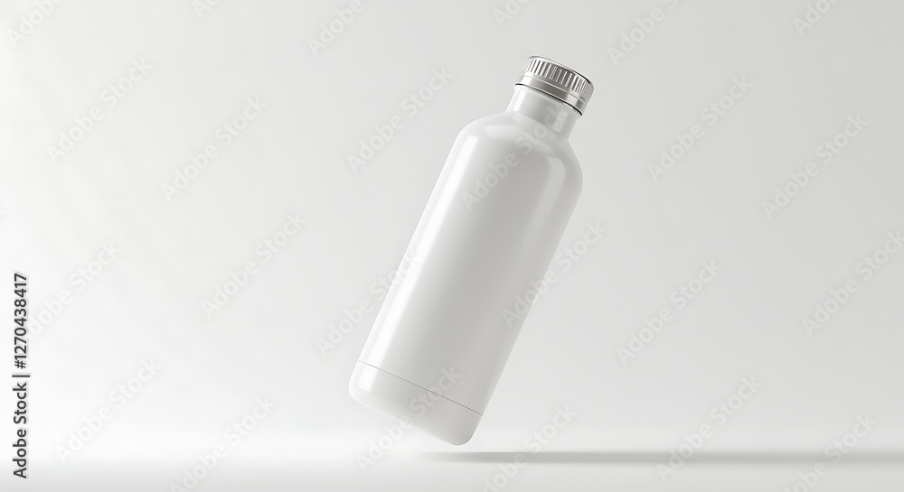 custom made wallpaper toronto digitalSleek White Water Bottle: Minimalist Product Photography
