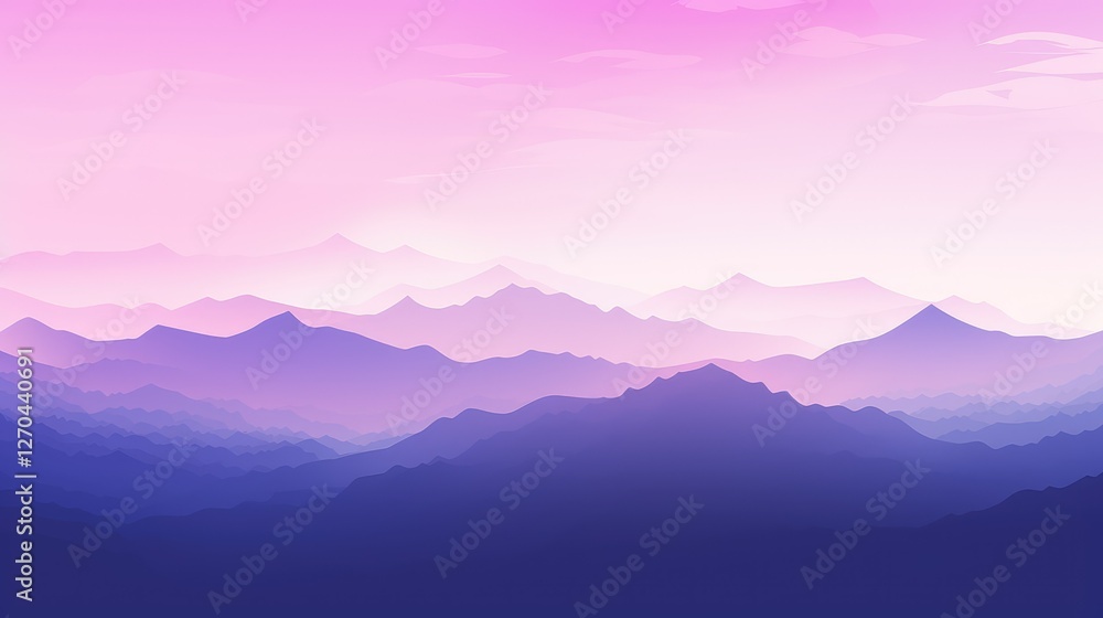 Obraz premium range sky gradient purple
