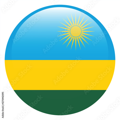 Free Download Flag of Rwanda. Rwanda round flag logo icon computer vector illustration design - GFXLoad