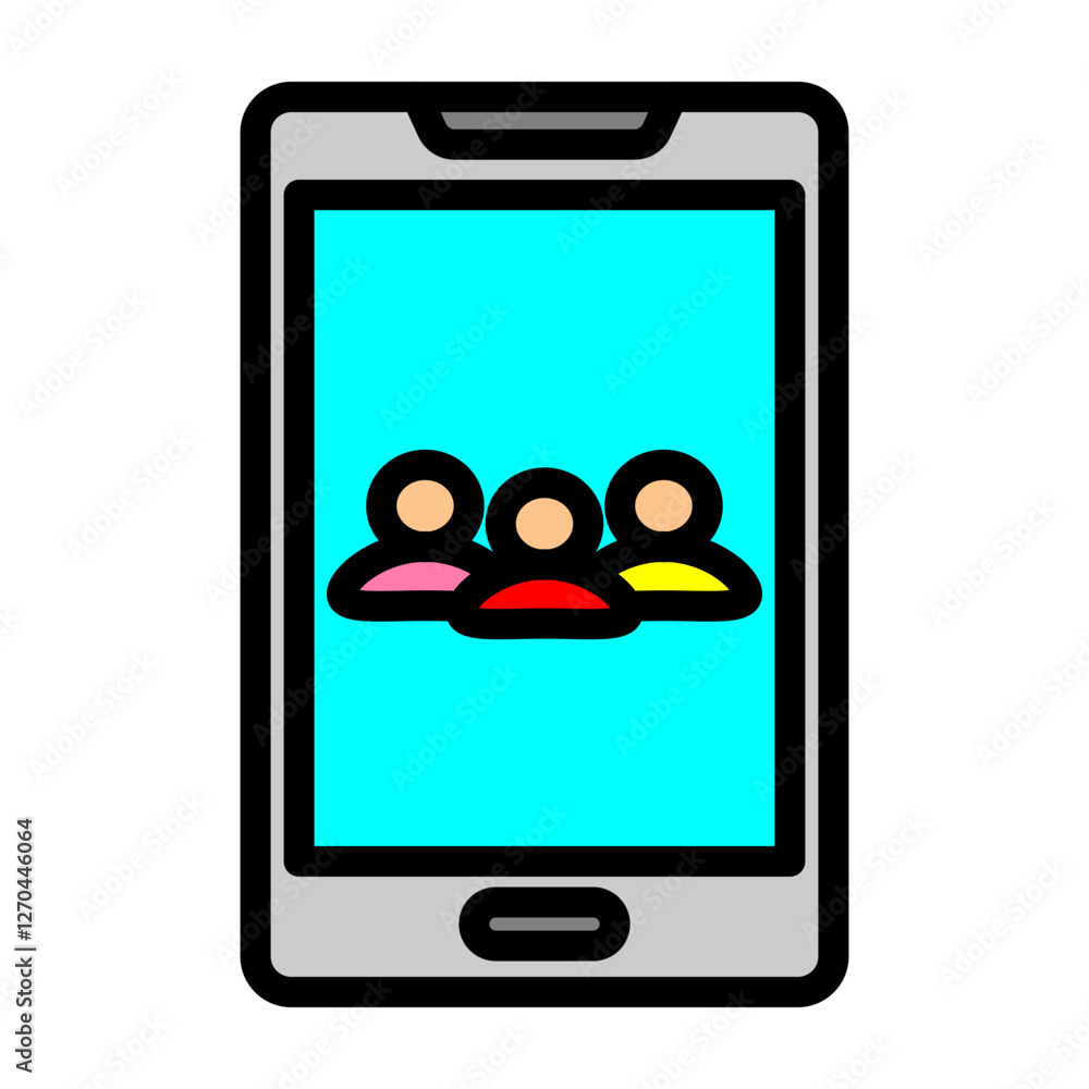 Group Selfie Vector Filled Icon Design Group Selfie Vector Filled Icon Design