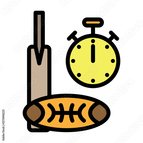 Game Time Vector Filled Icon Design