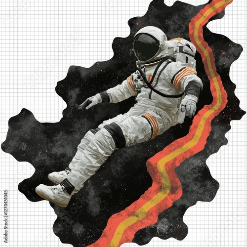 Astronaut in Space, Abstract Artistic Design photo