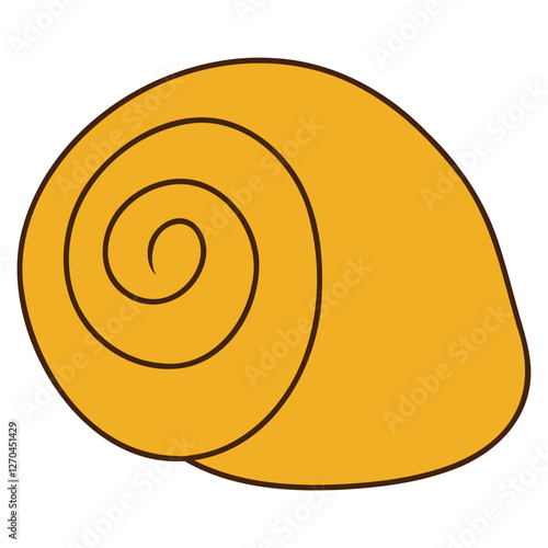 vector illustration of a snail shell