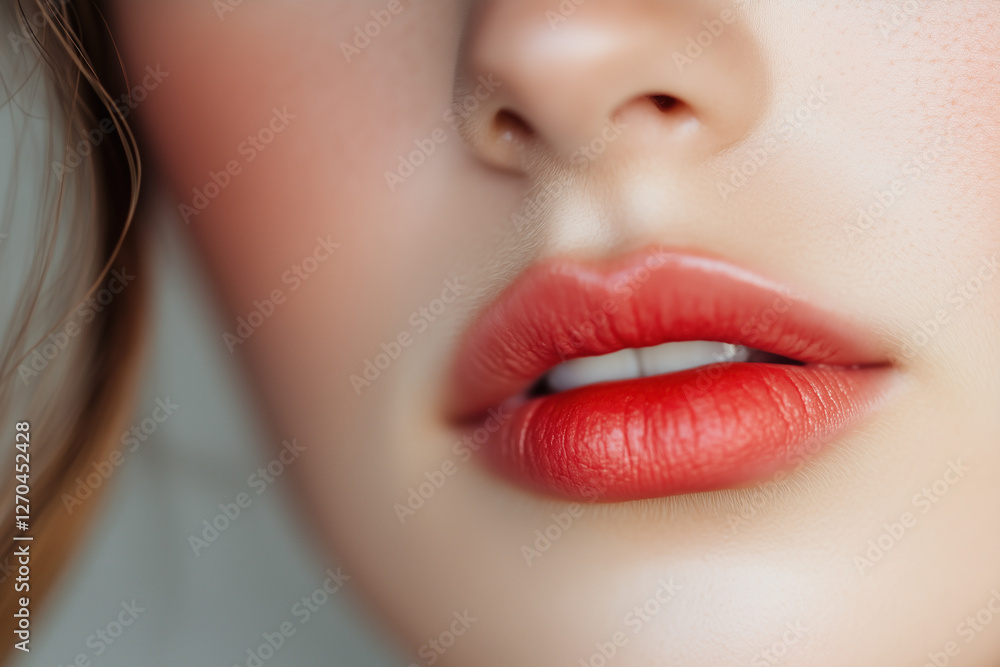 Fototapeta premium A delicate and romantic close-up with smooth and radiant skin 