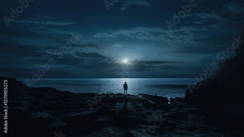 silhouette questions dark blue